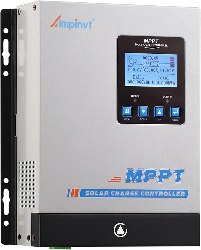 Ampinvt MPPT Solar Charge Controller 60A 12V 24V 36V 48V Battery System AutoMax Input 150V PV Solar Panel Regulator for AGM Sealed Gel Flooded Lithium Battery