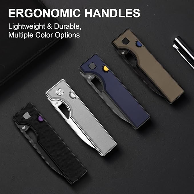 Kizer Little Ringbo Pocket Knife 2.95 AEB-L Steel Drop Point Folding Knife with Gray Aluminum Handle Thumb Hole Opener Button Liner Lock EDC knives for Camping Hiking V3708A1