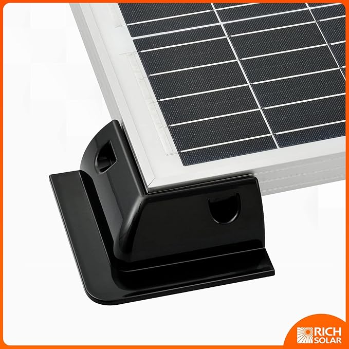 RICH SOLAR Solar Panel Roof Drill-Free Corner Bracket Mount for RV Boats Caravans Marine Motorhomes - Set of 6(Corner Bracket)