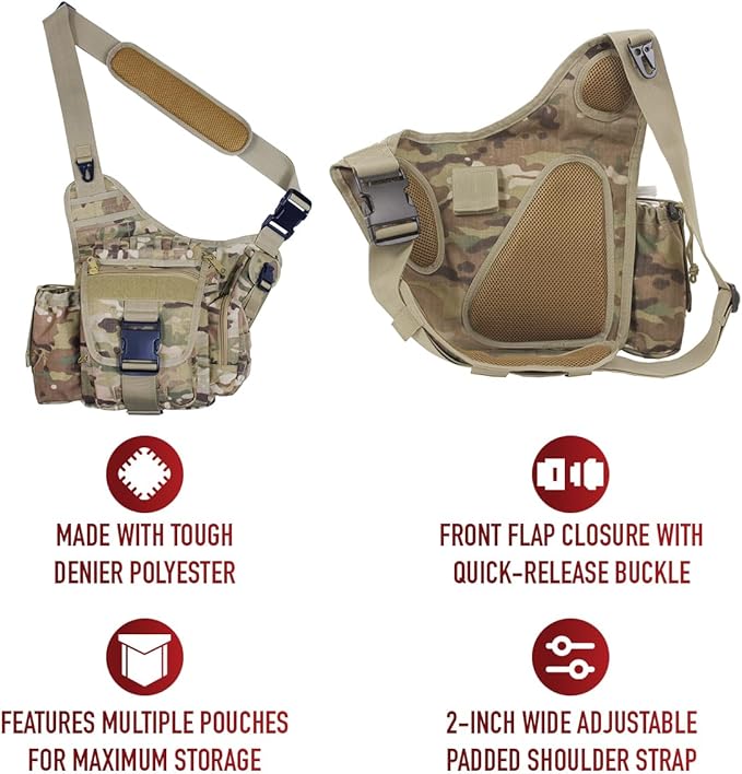 Rothco Advanced Tactical Bag - Durable EDC Shoulder Bag with Discreet Utility Storage