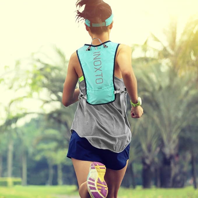 INOXTO Running Hydration Vest BackpackLightweight Insulated Pack with 1.5L Water Bladder Bag Daypack for Hiking Trail Running Cycling Race Marathon for Women Men