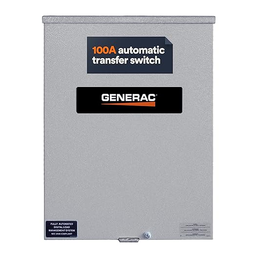 Generac 100-Amp Automatic Generator Transfer Switch Single Phase Service Entrance Rated NEMA 3R Outdoor Enclosure