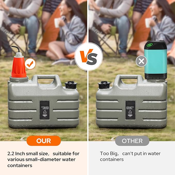KEDSUM Portable Shower Portable Camp Shower Pump with Rechargeable Battery Portable Shower for Camping Portable Outdoor Shower Head for Camping Hiking Traveling(+ Handheld Sprayer)