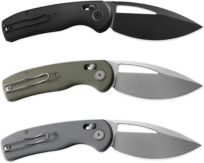 Petrified fish PFP13 Viper Folding Knife3.5 K110 Steel Stonewashed Blade Carbon Fiber Handle Pocket Knife for Camping EDC Outdoor (Red Stonewashed)
