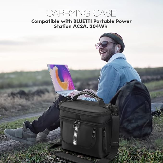 Portable Power Station Carrying Case Bag Compatible with BLUETTI AC2A Power Station Generator Protective Shoulder Bag Storage Cover