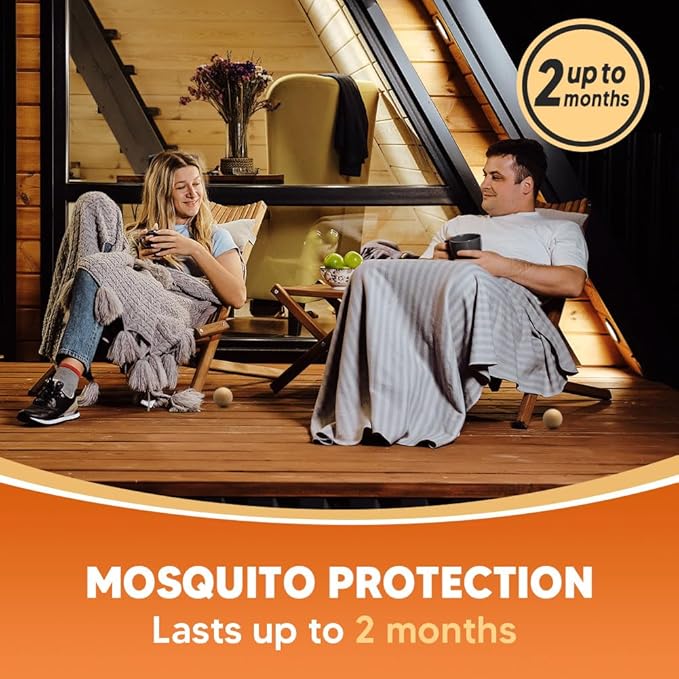 SCFKAOF Mosquito Repellent Outdoor Patio Mosquito Deterrent for Yard Indoor Mosquito Repellent Balls Mosquito Repeller for Patio Keep Mosquito Away Covers 120 Sq. Ft 60 Days Protection-12 Packs