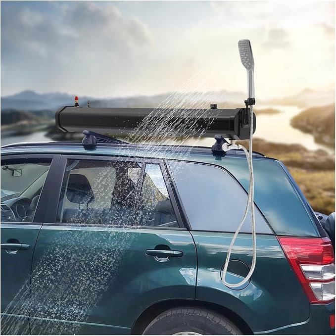Portable 30L Camping Shower – Solar Ready for Beach &amp Travel