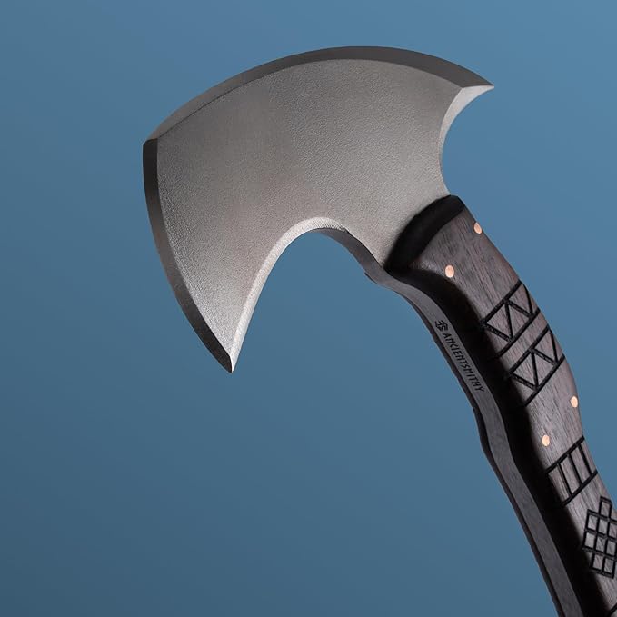 AncientSmithy Tactical Tomahawk Axe Handmade Camping Outdoor Hatchet Full Tang with Leather Sheath