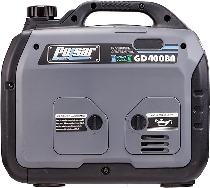 Pulsar Products GD400BN 4000W Portable super-quiet Dual Fuel &amp Parallel Capability RV-Ready CARB Compliant
