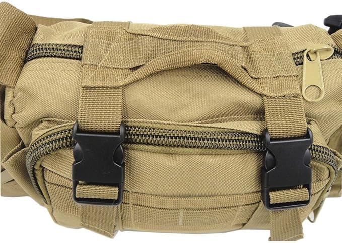 DLP Tactical Compact Range Bag/MOLLE Compatible EDC Bug Out Bag/Waist Pack (Coyote)