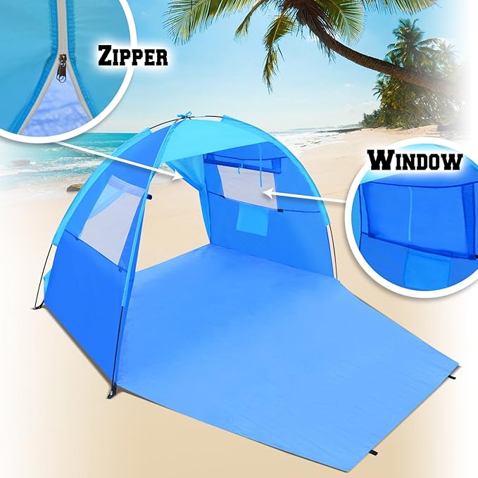 BenefitUSA POP UP Beach Tent Potable Shelter Camping Sun Shade Outdoor Canopy
