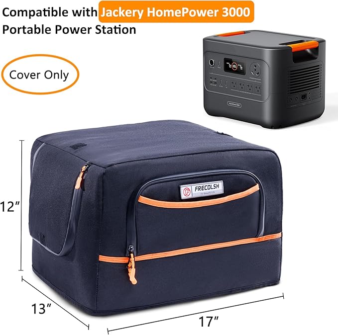 Dust Cover Compatible with Jackery HomePower 3000 Portable Power Station – Water-Resistant Protective Cover with Pockets &amp Vent Design for Jackery HomePower 3000 (3600W/7200W Surge)r