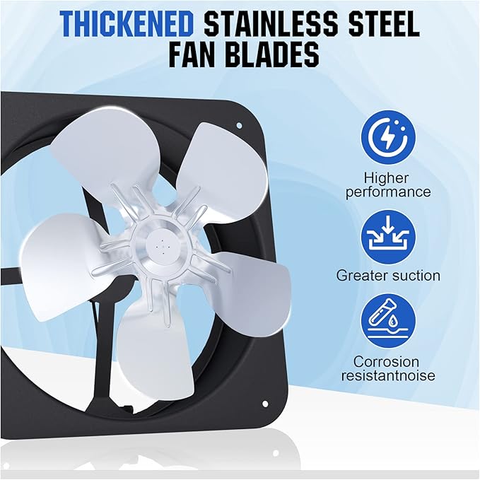ECO-WORTHY 50W Solar Attic Fan Kit 50W Foldable Solar Panel and 14 DC Fan with 40W Motor for Roof Vent or Chicken Coop and Greenhouse