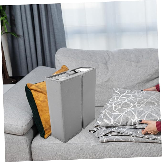 Alipis Bedding Sheet Storage Bin Zipper Closure Foldable Organizer for Blankets and Clothes Viewing Window Versatile Closet Organizer for Home and Wardrobe
