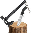 Freelander Camping Axe with Sheath and Outdoor Fixed Blade Knife with Kydex Sheath