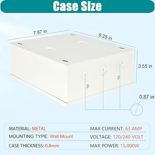 Transfer Switch for Home Generator Upgraded 63 Amp Generator Transfer Switch 120/240V Manual Transfer Switch for Outdoor and Indoor Use (Pre-Wired)