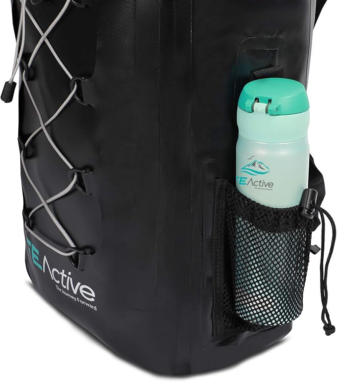 FE Active Dry Bag Waterproof Backpack - 30L Eco Friendly Bag for Men &amp Women for Fishing Travel Hiking Beach &amp Survival Gear. Storage for Camera &amp Camping Accessories | Designed in Cali