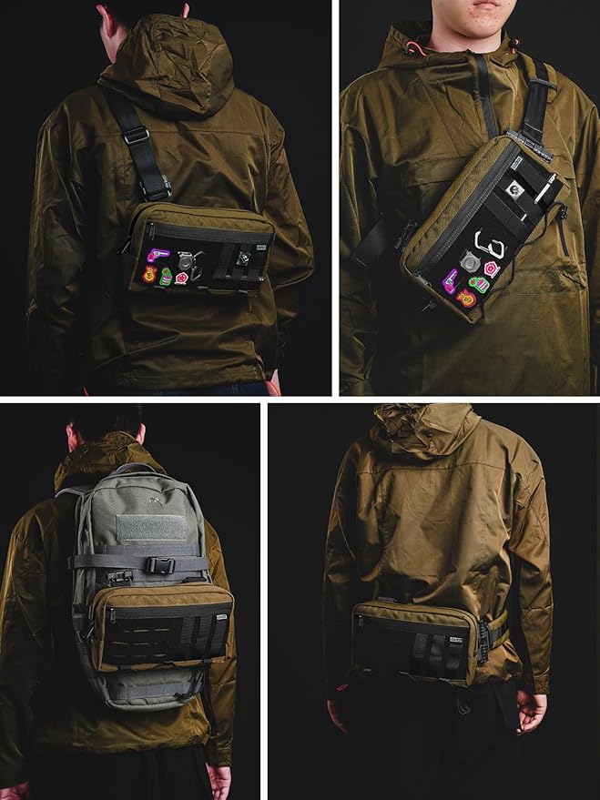 TACTICAL_GEEK L3C EDC Sling Bag Crossbody Shoulder Bag Multipurpose Daypack Chest Backpack Casual Sling Bag for Men &amp Women (Coyote Tan)