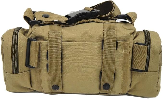DLP Tactical Compact Range Bag/MOLLE Compatible EDC Bug Out Bag/Waist Pack (Coyote)