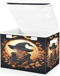 senya Halloween Baskets Collapsible Storage Bins with Lids Autumn Witch Halloween Storage Boxes Clothes Baskets for Organizing