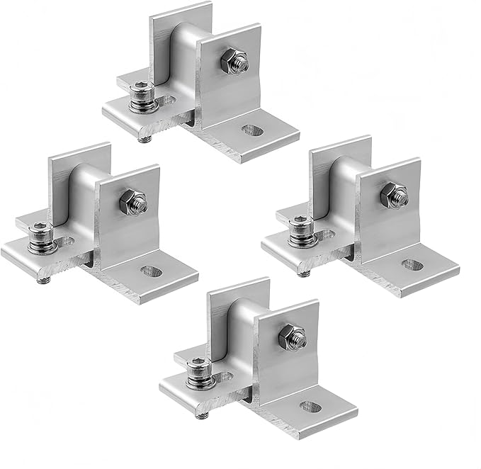 2 Set Solar Panel Tilt Mounting Brackets 15-30° Adjustable Solar Panel Stands Aluminum Alloy RV Solar Panel Ground Roof Mounting Kits for 50W 70W 100W 150W 200W 300W 400W Panels 14.1”-28.3”