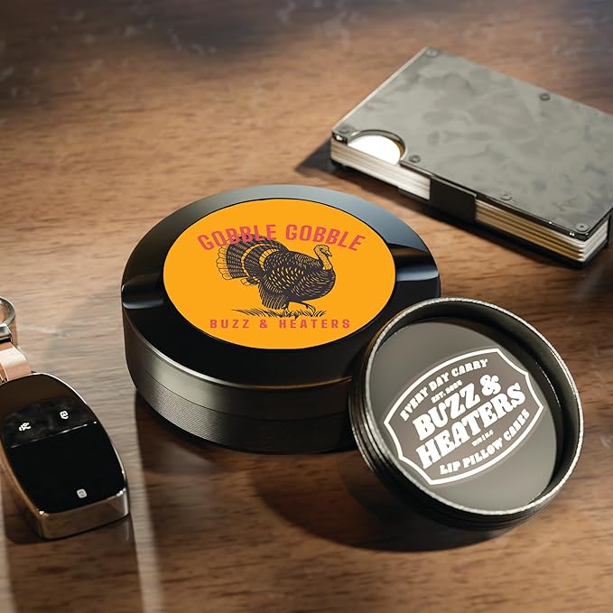 Buzz &amp Heaters Metal Container for Zyn Turkey Hunting Accessories Gobble Gobble