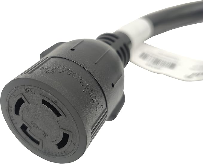 Parkworld 68345 Generator NEMA L14-30R to L14-30R 4 Prong 30 AMP Female to Female Adapter Cord 18 inches