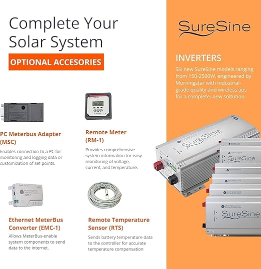 Morningstar Sunlight 10A Solar Charge Controller (SL-10L-12V) - Solar Panel Regulator for 12 Volt Batteries Lighting Ctrl Easy Setup Corrosion Resistant Terminals 5 Year WTY - Designed in The USA