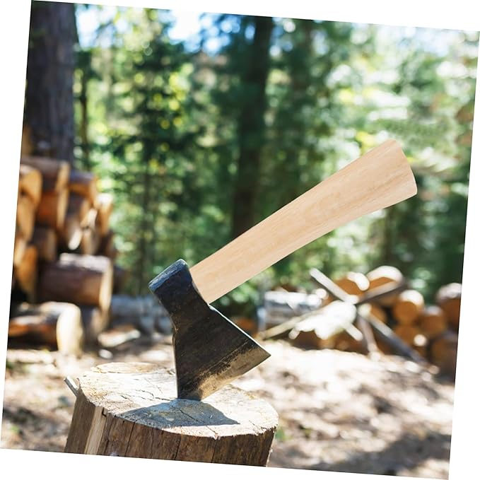 ibasenice 2set Wooden Axe Handle for Camping Axe Handle Replacement Easy Install Accessory