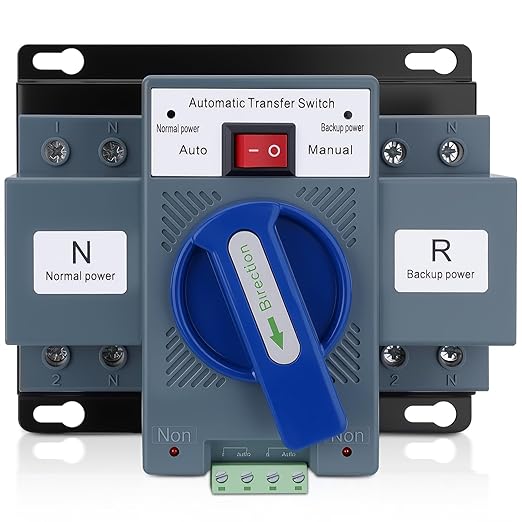 110V 63A 2P Dual Power Automatic Transfer Switch Dual Power Generator Changeover Switch Automatic &amp Manual Conversion Options ATS 50/60HZ AC-33iB