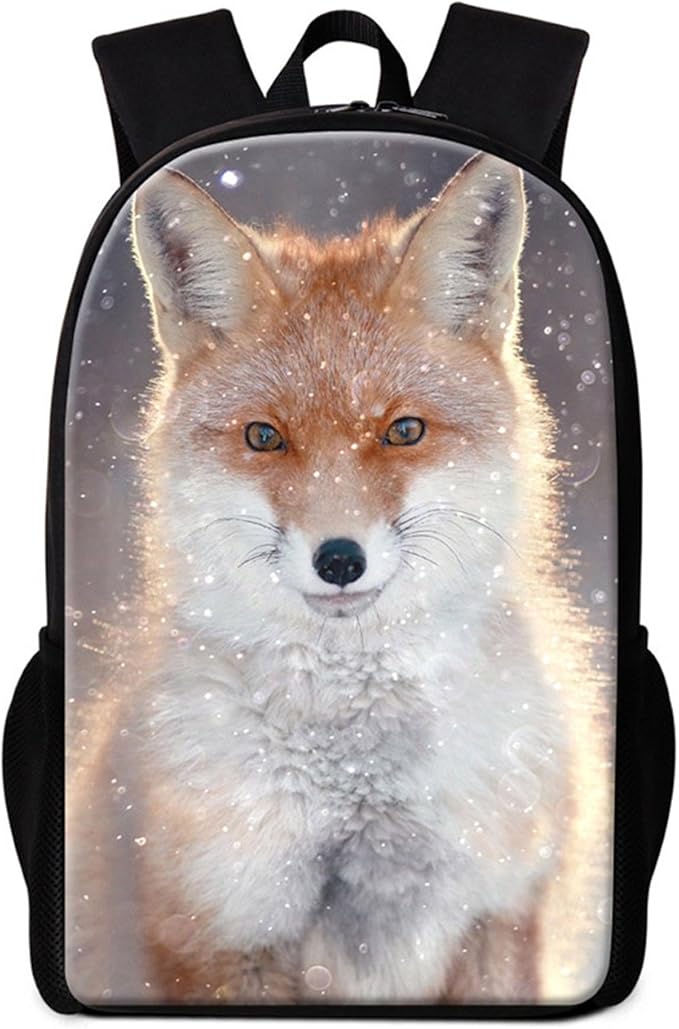 Cute Fox Backpack for Children Cool School Bag Pattern for Girls Boys Day Pack