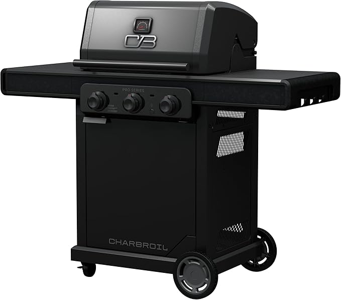 Charbroil® Pro Series™ with Amplifire™ Technology 3-Burner Propane Gas Grill and Griddle Cabinet Black - 463365124