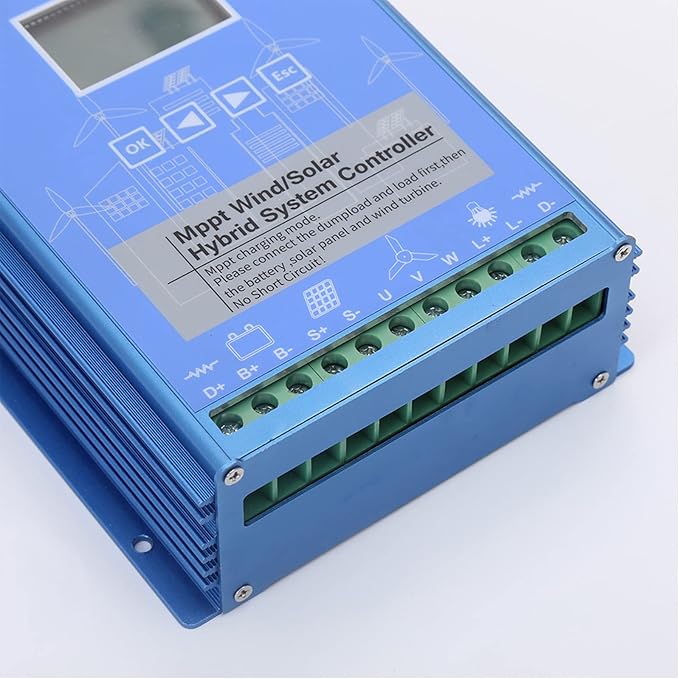 16000W Smart Hybrid MPPT Controller for Wind &amp Solar 12V-220V with Bluetooth/Wi-Fi APP Monitoring LCD Display and Adjustable Charging Parameters220v