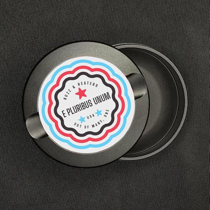 Buzz &amp Heaters Metal Container for Zyn | Can Holder | Pouch Cans | Americana Gifts | E Pluribus Unum