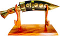 Gorkha Deco Kukri Knife With Solid Wooden Stand Overall 12 IN Kukri Fixed Blade 6.5 Genuine British Gurkha Kukri Khukri For Decorations Purpose Gift &amp Collation of Historic Knife