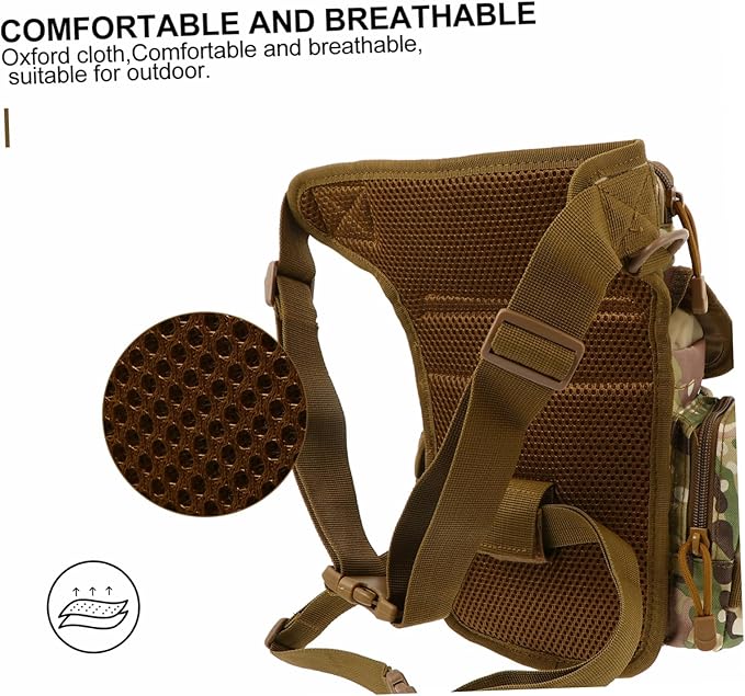 SUPVOX 1pc Thigh Pouch Oxford Fabric Leg Bag for Camping Hiking and Outdoor Sports Practical Design Storable Capacity for Mobile Phone and Essentials