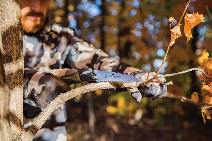 Hooyman MegaBite Handsaw and Hunter’s Combo Bone Saw with Heavy Duty Construction High Carbon Steel Blade Impulse Hardened Teeth and Ergonomic Over-Molded Handle for Camping Hunting and Outdoors