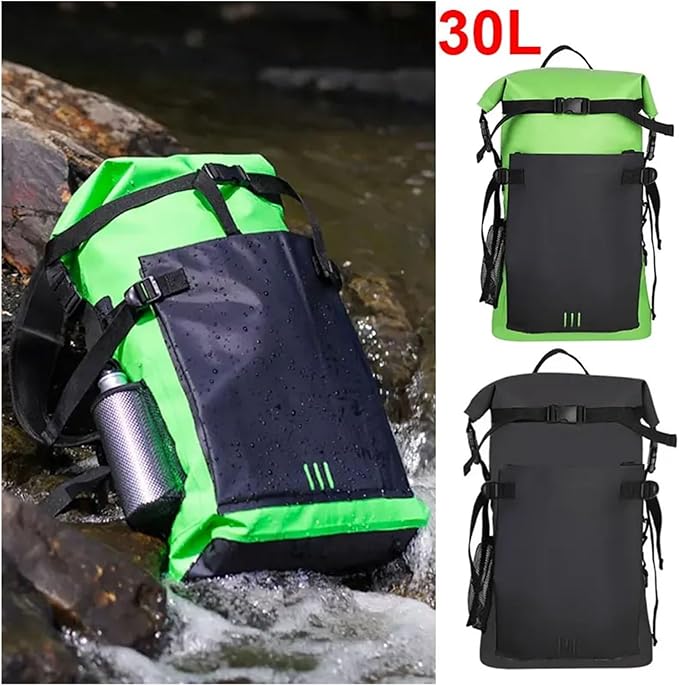 30L Waterproof Dry Bag Backpack For Camping Drifting Hiking Swimming Rafting Kayaking River Trekking Outdoor Floating Bags(Grey)