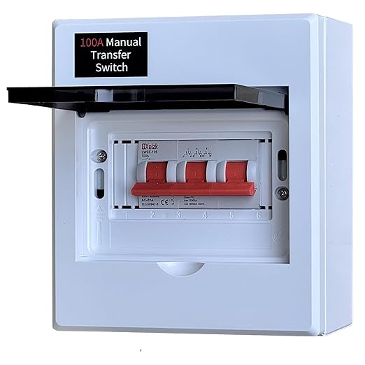 100A Generator Transfer Switch Manual Transfer Switch 120/240V 24000W Capacity Tailor-Made for Portable Generator. 100A 3P Dual Power Manual