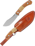 Condor Tool &amp Knife Mountaineer Trail Hunting Knife - 440C Stainless Steel - Walnut Handle and Hand Crafted Welted Leather Sheath - 4.14 Inches Blade - 7.76 Ounce (3.5mm Thick)