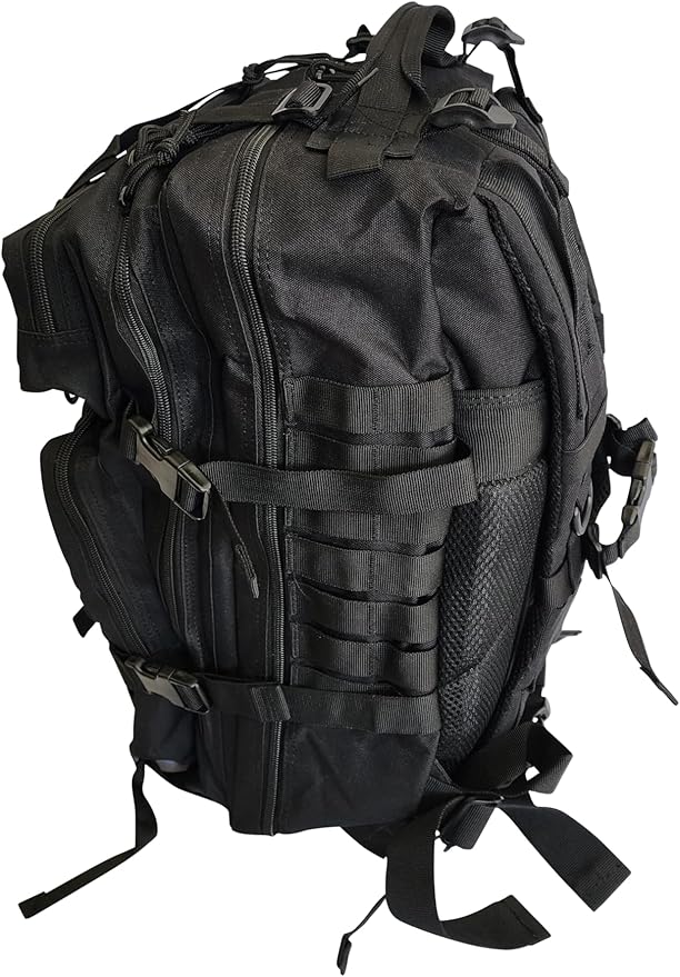 Tactical Assault Bugout Backpack 45L Molle Bag Bug 3 Day Bugout Bag Military Syle (Black)