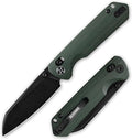 OLITANS G062 Folding Knife for EDC 14C28N Steel Blade Pocket knife Crossbar Lock Knife for Outdoor Survival Hunting and Camping 3.28oz（Micarta Green+Black Coating）