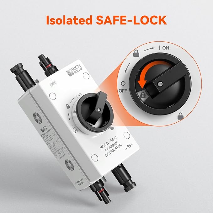 RICH SOLAR Solar PV DC Quick Disconnect Switch 1500V 32 Amps RS-i2