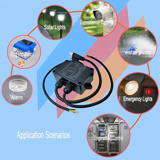 ATS AC 120V Auto Transfer SwitchAutomatic Transfer Switchfor Emergency Lights Water Pumps Monitoring etc(bicut AC).