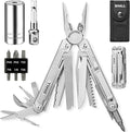 SHALL Multi Tool 18-in-1 Multitool Pliers Stainless Steel Multi-tool Pocket Knife w/Screwdriver Bit &amp Universal Socket Self-locking Multipurpose Tool w/Sheath for Camping Fishing Survival Hunti