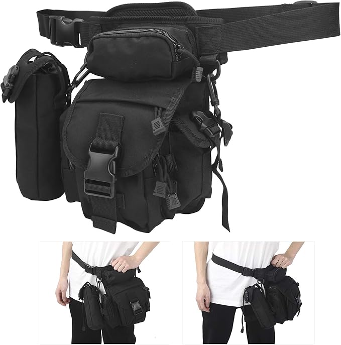 Drop Leg Bag Large Capacity Shoulder Bag Thigh Bag Pouch for Cycling Outdoor Camping Fashionable and sturdy Nylon Cloth Material Multi Functional Design