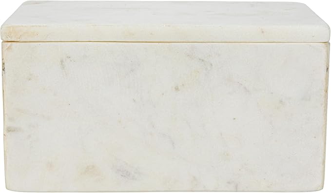 Bloomingville Marble Box Storage Container with Lid White