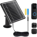 UYODM Solar Panel Charger Compatible with Blink Video Doorbell/Blink Outdoor 4(4th) / XT3 / XT2 / XT CamPower Your Doorbell or Outdoor Cam Continuously with 11.8 Ft CableAL Alloy Frame Durable
