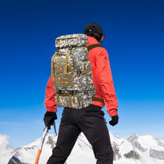 Assault Pack Rucksack – Heavy Duty Bag 600D Oxford Fabric Abrasion Tear Resistant Construction Spacious Organized Storage | Perfect for Outdoor Adventure Travel Mountaineering Field Survival