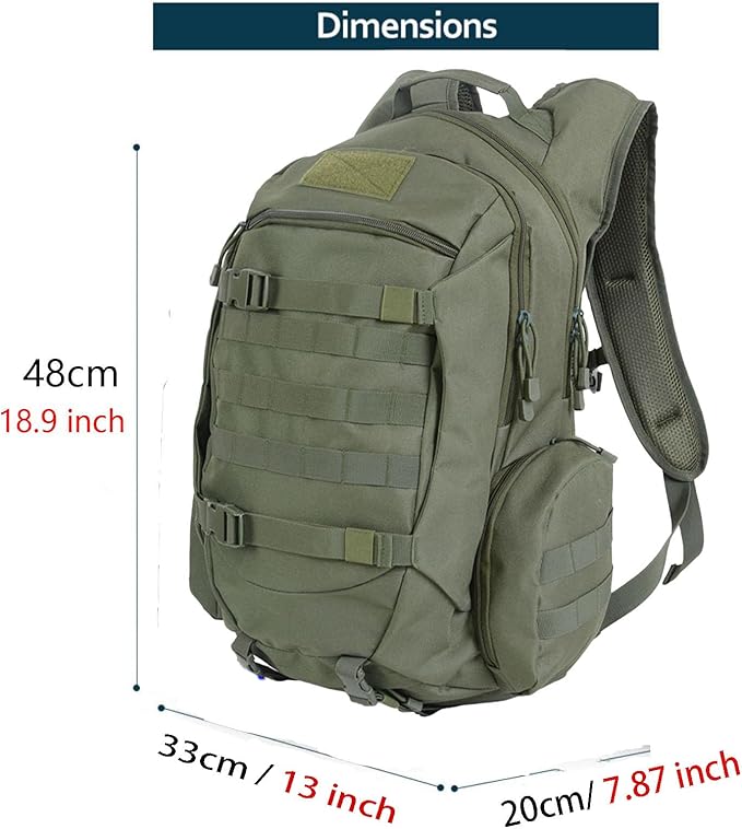 45L Waterproof Fishing Hunting Backpack Outdoor Military Rucksacks Tactical Sports Camping Hiking Trekking Bags (Green)